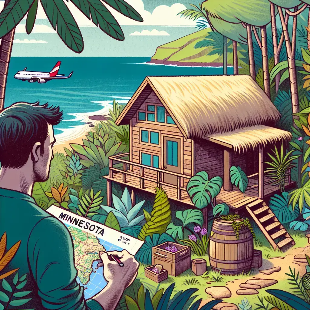He spent five years constructing a cabin in the Hawaiian woods to avoid Minnesota winters. Now, he's planning to move there permanently.